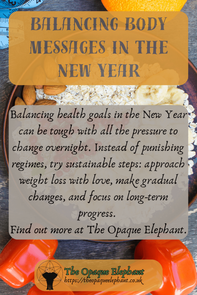 Balancing health goals in the New Year can be tough with all the pressure to change overnight. Instead of punishing regimes, try sustainable steps: approach weight loss with love, make gradual changes, and focus on long-term progress. Remember, you only get one body and one life—treat them with care. 